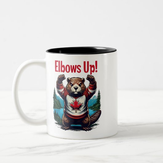 Tasse 2 Couleurs Elbows Up Canada (Gauche)