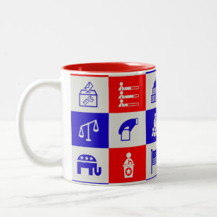 Tasse 2 Couleurs élection aux USA