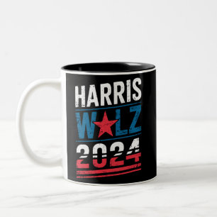 Tasse 2 Couleurs Élection Harris Waltz 2024 Kamala Harris Tim Waltz