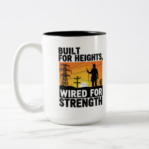 Tasse 2 Couleurs Électricien audacieux Funny Lineman
