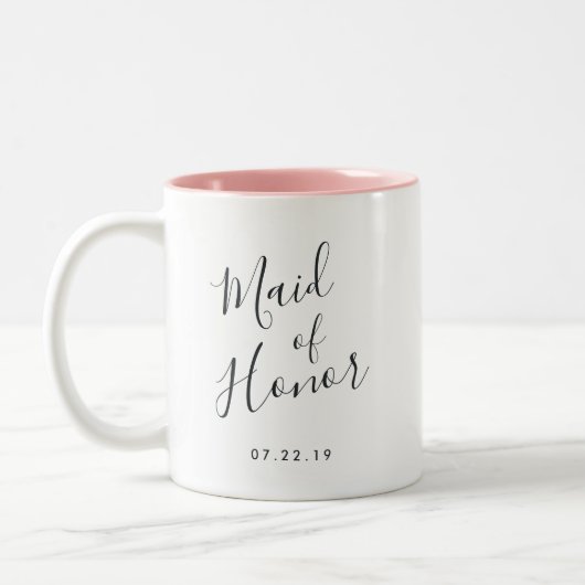 Tasse 2 Couleurs Élégamment Penné | Maid of Honor (Gauche)