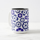 Tasse 2 Couleurs Élégance Blue Blossom (Devant gauche)