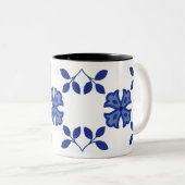 Tasse 2 Couleurs Élégance Blue Blossom (Devant droit)