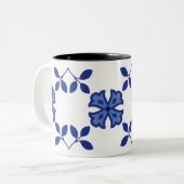 Tasse 2 Couleurs Élégance Blue Blossom (Devant gauche)