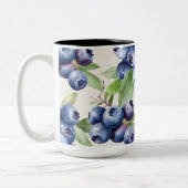 Tasse 2 Couleurs Elégance de bleuet d'aquarelle (Gauche)