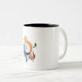 Tasse 2 Couleurs Élégance géométrique (Devant droit)