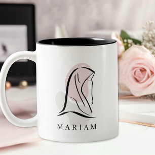 Tasse 2 Couleurs Élégance Intemporelle Ligne de Hijab Personnalisab