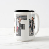 Tasse 2 Couleurs Elégant BFF Best Friends Forever 3 Photo Collage (Devant droit)