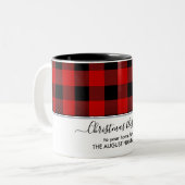 Tasse 2 Couleurs Élégant Buffle rouge NOËL (Devant gauche)