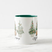Tasse 2 Couleurs Elegant Christmas Trees Holiday (Centre)