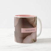 Tasse 2 Couleurs Elégant Citrouille Pastel personnalisé avec tige d (Devant droit)