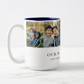Tasse 2 Couleurs Elegant Daddy Photo Collage Fathers Day keepsake (Gauche)