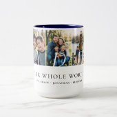 Tasse 2 Couleurs Elegant Daddy Photo Collage Fathers Day keepsake (Centre)