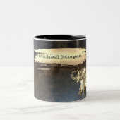 Tasse 2 Couleurs Elégant Eléphant Or, Brush Stroke, Look Cuir (Centre)