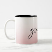 Tasse 2 Couleurs Élégant et subtil Pink Grandma Script Cadeau (Gauche)
