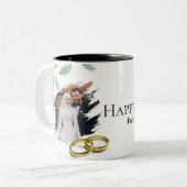 Tasse 2 Couleurs Elegant Floral Design for Bridesmaid Gifts (Devant gauche)