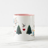 Tasse 2 Couleurs Elegant Floral Holiday Coffee Cup (Centre)