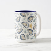 Tasse 2 Couleurs Elegant Marine Oysters (Devant droit)