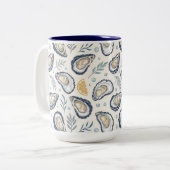 Tasse 2 Couleurs Elegant Marine Oysters (Devant gauche)