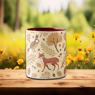 Tasse 2 Couleurs Élégant Motif d'automne scandinave