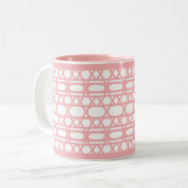 Tasse 2 Couleurs Élégant Motif rose Abstrait (Devant gauche)