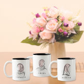 Tasse 2 Couleurs Elegant Name Mug: Minimalist Hijab Line Art,