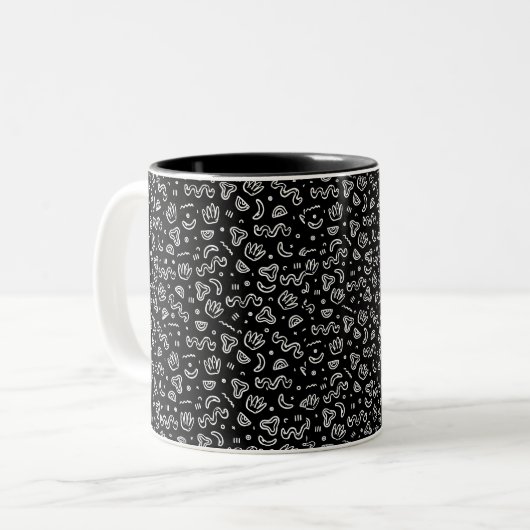 Tasse 2 Couleurs Élégant noir (Devant gauche)
