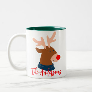 Tasse 2 Couleurs Élégant Notre Premier Noël en tant que Couple Mons