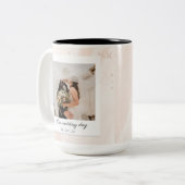 Tasse 2 Couleurs Élégant photo de Mariage Customisé (Devant gauche)