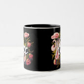 Tasse 2 Couleurs Elegant Pink Roses Hope Typography (Centre)