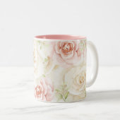 Tasse 2 Couleurs Élégant rose flou (Devant droit)