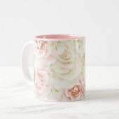 Tasse 2 Couleurs Élégant rose flou (Devant gauche)
