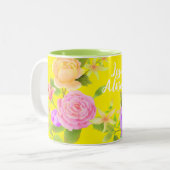 Tasse 2 Couleurs Élégant Rose Jaune (Devant gauche)