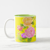 Tasse 2 Couleurs Élégant Rose Jaune (Gauche)