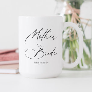 Tasse 2 Couleurs Élégant Script de la Mère de la Mariée