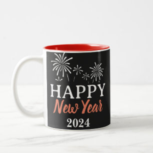 Tasse 2 Couleurs Élégant Script tendance Bonne année