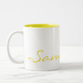 Tasse 2 Couleurs élégant simple moderne chic tendance monogramme ja (Gauche)