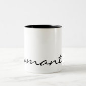 Tasse 2 Couleurs élégant simple moderne chic tendance monogramme no (Centre)