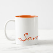 Tasse 2 Couleurs élégant simple moderne chic tendance monogramme or (Gauche)