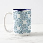 Tasse 2 Couleurs Elegant Teal Swirl Pattern (Gauche)