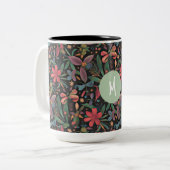 Tasse 2 Couleurs Élégant Tropical Floral & Botanique (Devant gauche)