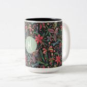 Tasse 2 Couleurs Élégant Tropical Floral & Botanique (Devant droit)