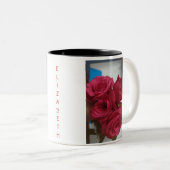 Tasse 2 Couleurs élégante belle roses rouges (Devant droit)
