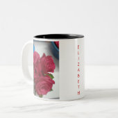 Tasse 2 Couleurs élégante belle roses rouges (Devant gauche)