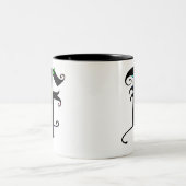 Tasse 2 Couleurs Élégante calligraphie Lettre de monogramme F (Centre)