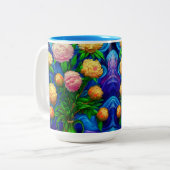 Tasse 2 Couleurs Elégante Collection de Belle Peony (Devant gauche)