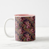 Tasse 2 Couleurs Élégante dentelle victorienne violet Roses (Gauche)
