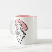 Tasse 2 Couleurs Élégante fille (Devant gauche)