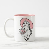 Tasse 2 Couleurs Élégante fille (Gauche)