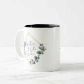 Tasse 2 Couleurs Élégante mère de la mariée aquarelle eucalyptus (Devant gauche)